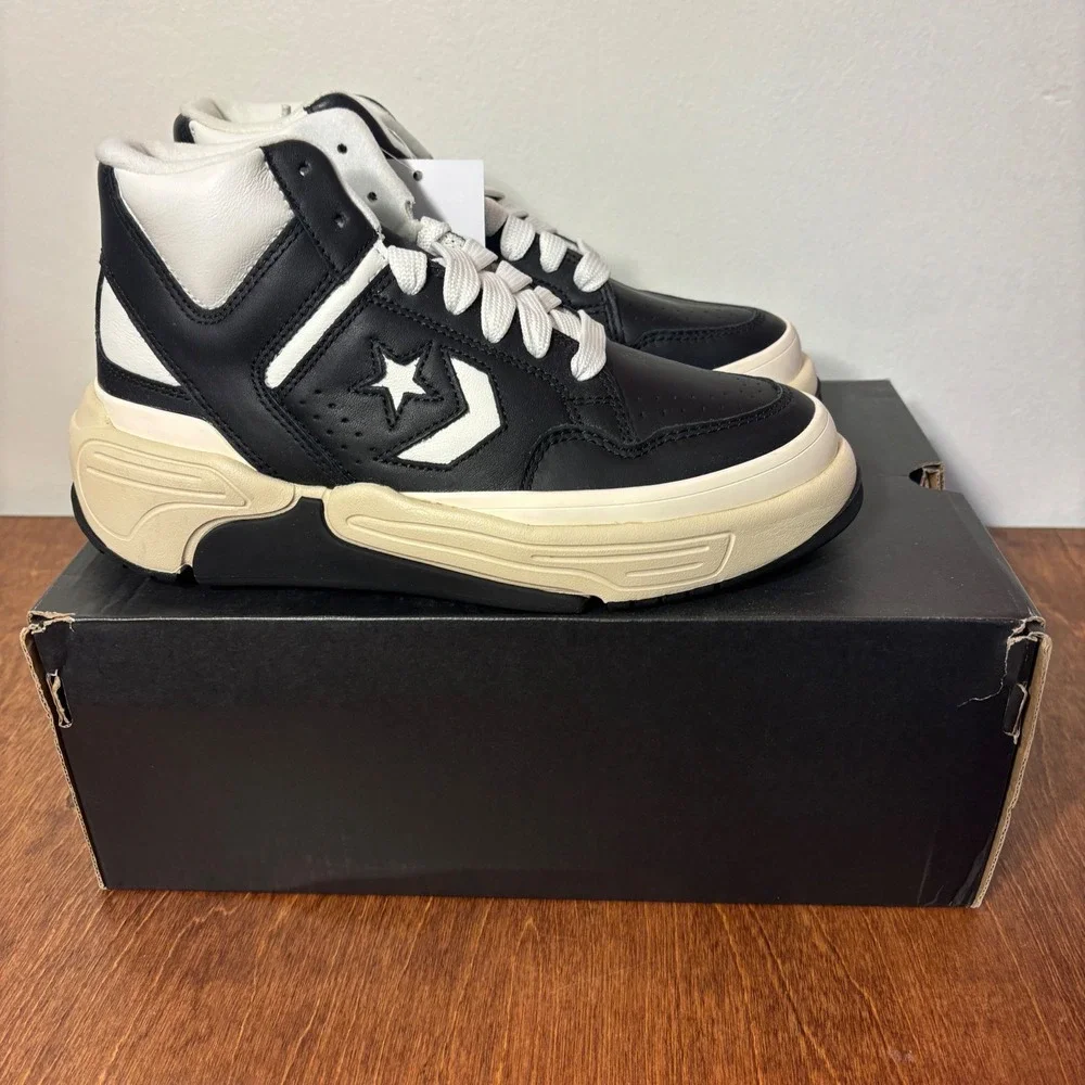 Converse Weapon CX Mid Unisex Mens 6 Womens 7.5 Black White New - Picture 5 of 10